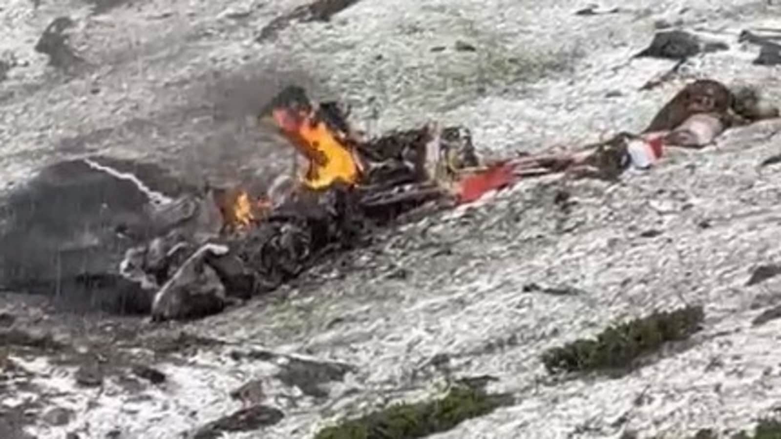 Kedarnath helicopter crash Visuals from the accident site reveal