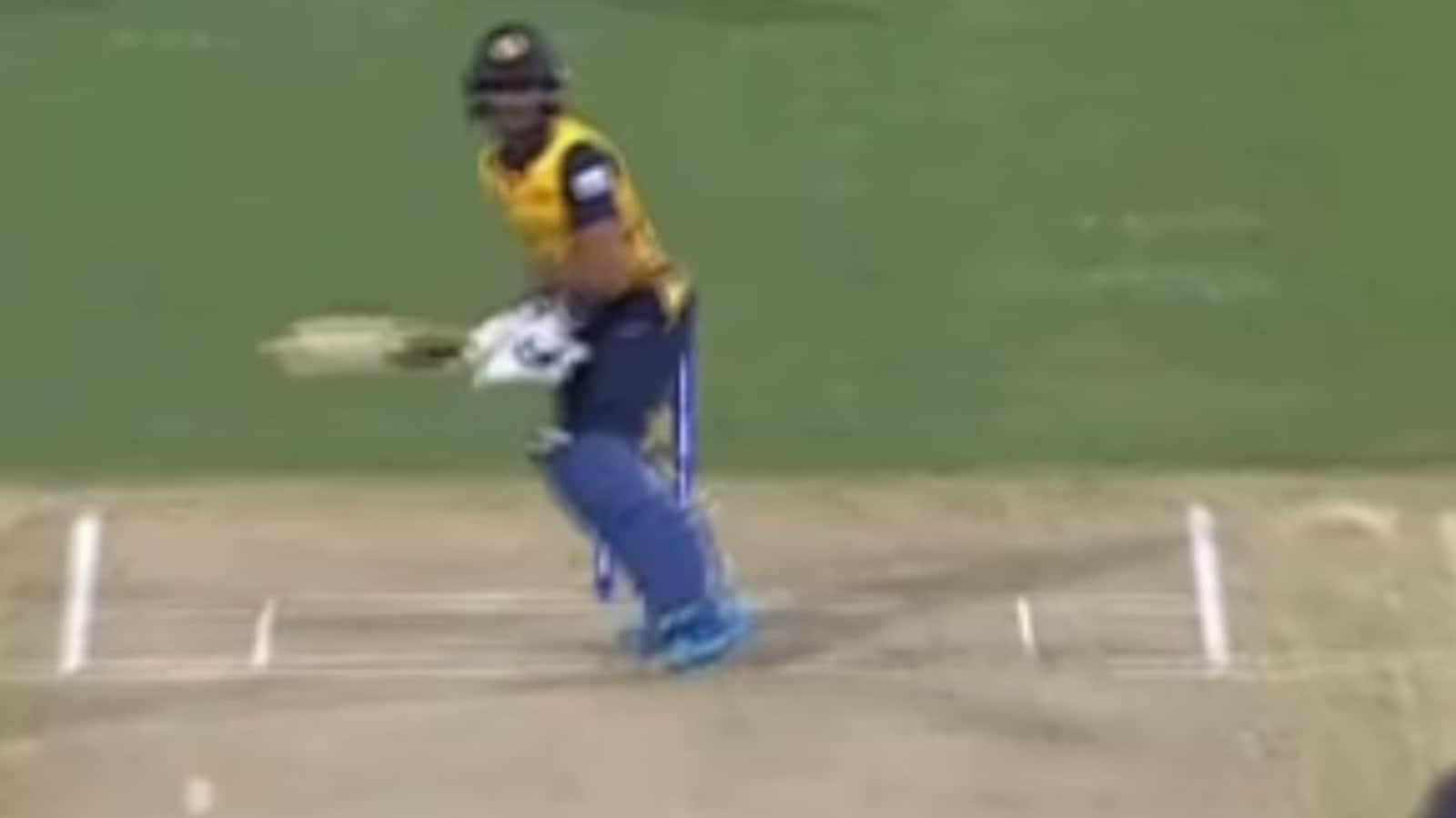 Watch: Pathum Nissanka’s unbelievable ‘Shaktiman shot’, batter falls over and also loses shoe during T20 World Cup match