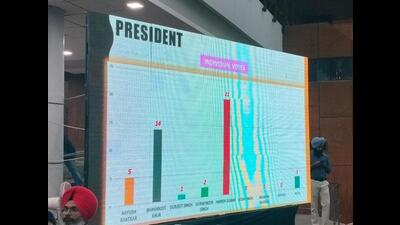 As many as 14,984 students were eligible to vote in the polls, which are being held after a two-year Covid-induced gap (HT PHOTO)