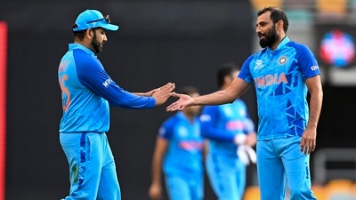 Team India during a T20 World Cup warm-up match. (AP) Team India during a T20 World Cup warm-up match. (AP)