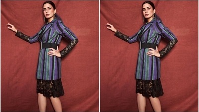 Kirti played muse to fashion designer house Example and picked a co-ord set to ace the boss lady look for the promotions. (Instagram/@iamkirtikulhari) Kirti played muse to fashion designer house Example and picked a co-ord set to ace the boss lady look for the promotions. (Instagram/@iamkirtikulhari)