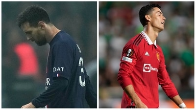 Neither Cristiano Ronaldo nor Lionel Messi secured a podium finish at the 2022 Ballon d'Or awards in Paris (AP)