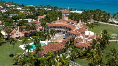 An aerial view of former President Donald Trump's Mar-a-Lago club in Palm Beach, August 31. (AP) An aerial view of former President Donald Trump's Mar-a-Lago club in Palm Beach, August 31. (AP)