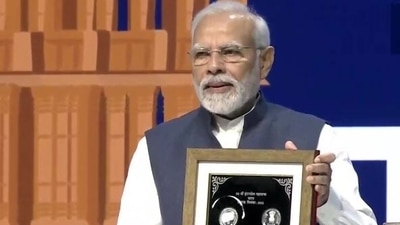 PM Modi releases commemorative coins of  ₹100 at Interpol general assembly (ANI)