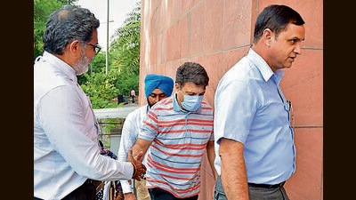 Former Zirakpur municipal council executive officer Girish Verma outside a Mohali court on Tuesday. (HT Photo) Former Zirakpur municipal council executive officer Girish Verma outside a Mohali court on Tuesday. (HT Photo)