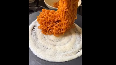 A food blogger made a Korean dosa. (Instagram/@soosaute) A food blogger made a Korean dosa. (Instagram/@soosaute)