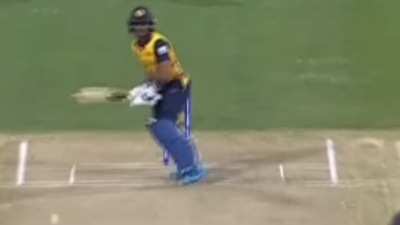Pathum Nissanka attempted a ‘Shaktiman shot’ during Sri Lanka's T20 World Cup match vs UAE. (Instagram) Pathum Nissanka attempted a ‘Shaktiman shot’ during Sri Lanka's T20 World Cup match vs UAE. (Instagram)