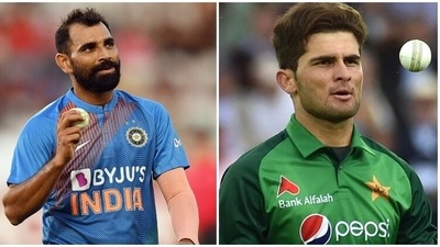 Mohammed Shami and Shaheen Shah Afridi Mohammed Shami and Shaheen Shah Afridi