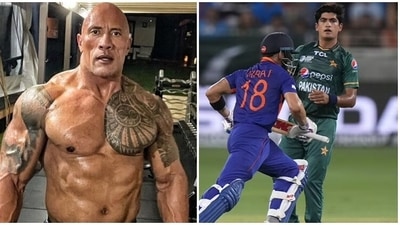 The Rock sets the mood for high voltage IND vs PAK encounter