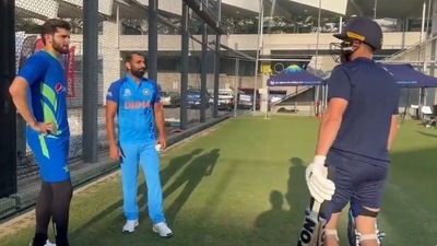 Shaheen Shah Afridi, Mohammed Shami and Phil Salt