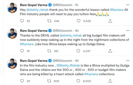 Ram Gopal Varma's tweets.