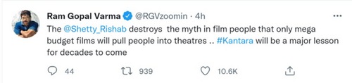 Ram Gopal Varma on Kantara.