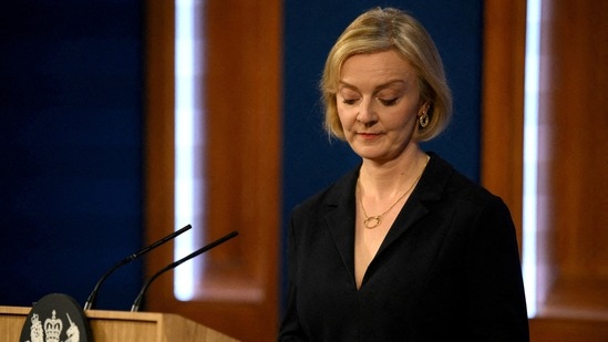 UK Economy: British Prime Minister Liz Truss attends a news conference in London, Britain.(Reuters)