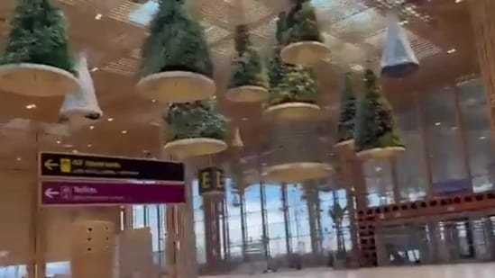 Screengrab from the glimpse of latest terminal at Bengaluru airport.&nbsp;(Twitter)