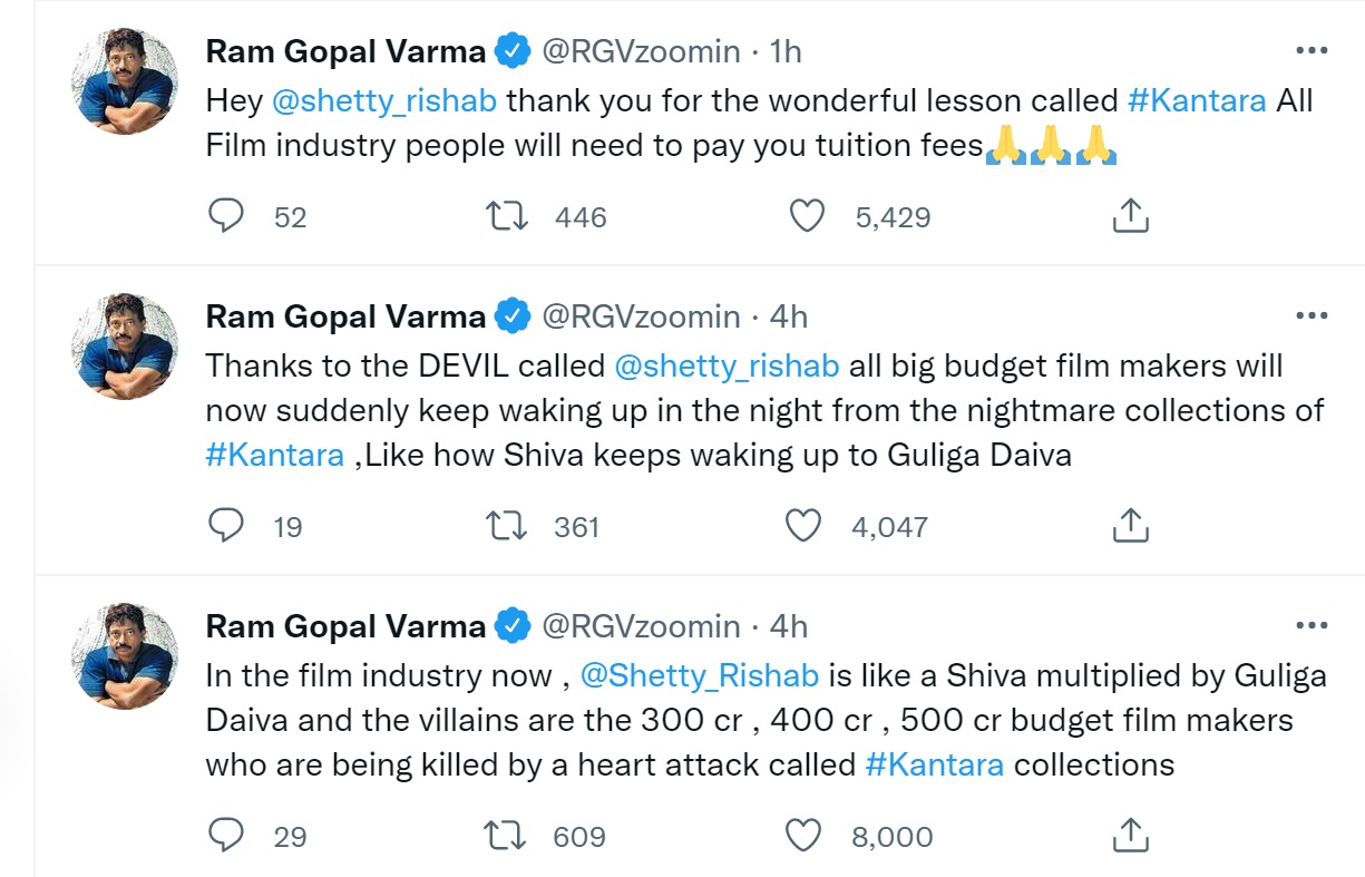 Ram Gopal Varma's tweets.