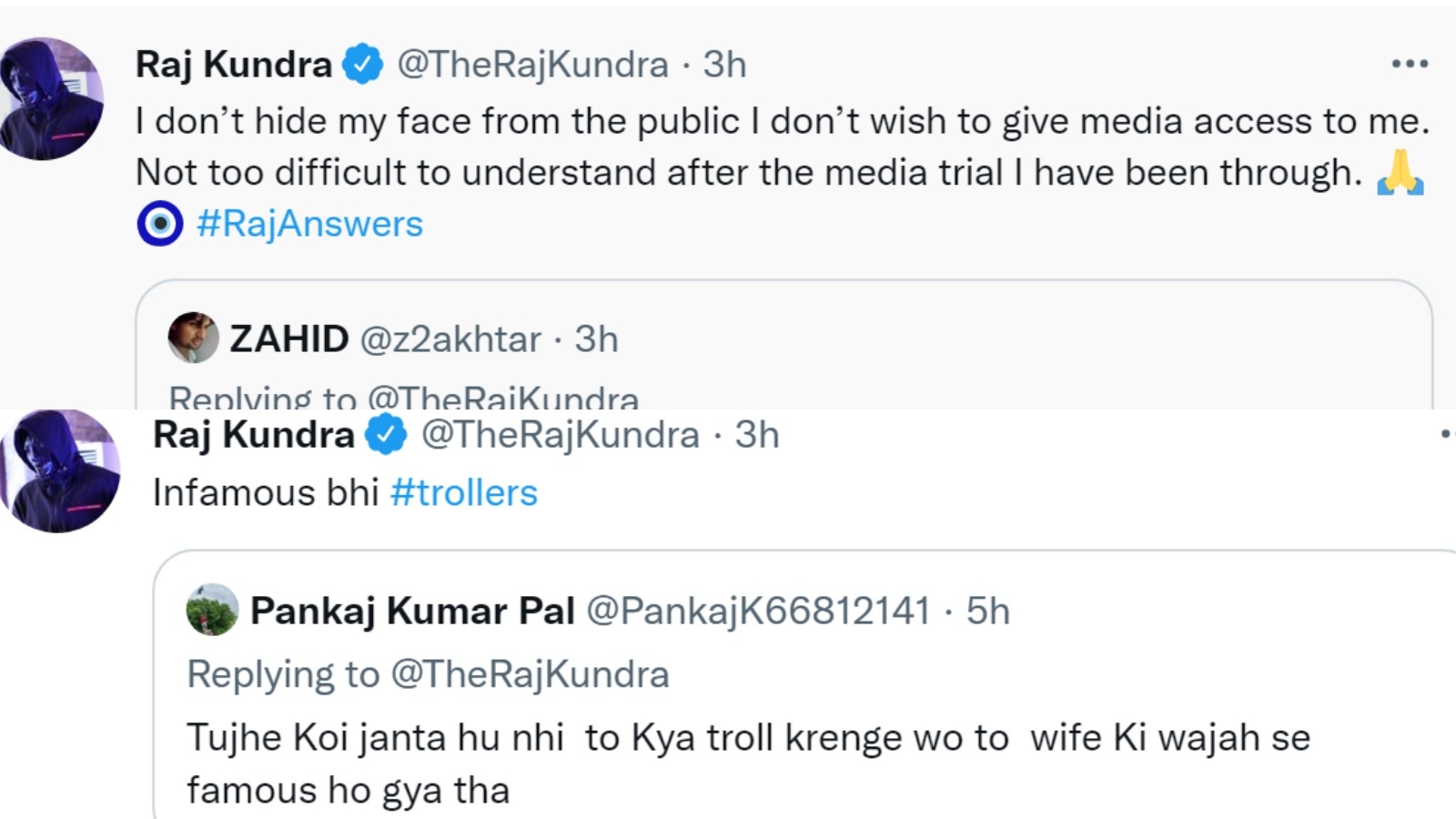 Moni Roy Xnxx Kompoz - Raj Kundra responds to person who said 'wife ki wajah se famous ho gaya' |  Bollywood - Hindustan Times
