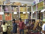 Sellers of firecrackers in the city limits must have a license granted by the commissioner of police or any other designated police officer or the state government. (Representational Image) (Vipin Kumar/HT Photo)