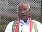 Newly elected Congress president Mallikarjun Kharge speaks to the media on Wednesday. (ANI)
