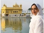 Manushi Chhillar visits the Golden Temple in Amritsar. Manushi Chhillar visits the Golden Temple in Amritsar.