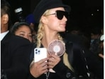 Paris Hilton clicked at the Mumbai airport on Wednesday.(Varinder Chawla) Paris Hilton clicked at the Mumbai airport on Wednesday.(Varinder Chawla)
