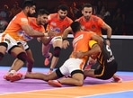 Puneri Paltan defeated Telugu Titans on Tuesday.(PKL) Puneri Paltan defeated Telugu Titans on Tuesday.(PKL)