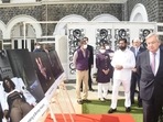 UN Secretary-General Antonio Guterres pays tributes to the victims of the 26/11 at the Taj Mahal Palace hotel in Mumbai on Wednesday.(HT photo) UN Secretary-General Antonio Guterres pays tributes to the victims of the 26/11 at the Taj Mahal Palace hotel in Mumbai on Wednesday.(HT photo)