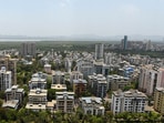 An aerial view of housing and real estate, in Navi Mumbai, Friday.