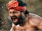 Rishab Shetty in a still from Kantara. Rishab Shetty in a still from Kantara.