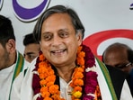 (File) Congress party presidential candidate Shashi Tharoor at a press conference in Lucknow. (File) Congress party presidential candidate Shashi Tharoor at a press conference in Lucknow.