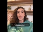 Woman tries to track her airpods. (Instgagram/@brittcurls) Woman tries to track her airpods. (Instgagram/@brittcurls)