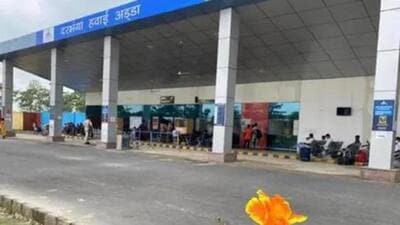 The union civil aviation ministry last year asked Nitish Kumar to expedite acquisition of land for the expansion of Darbhanga airport (HT File Photo)