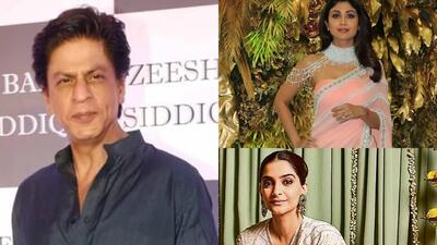 (clockwise) Actor Shilpa Shetty Kundra, Sonam Kapoor and Shah Rukh Khan