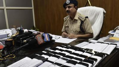 Preet Pal Sangwan, assistant commissioner of police (crime), said the missing phones are cumulatively worth  ₹40 lakh. (Vipin Kumar/HT Photo)