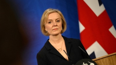 Liz Truss: British Prime Minister Liz Truss attends a news conference in London, Britain.