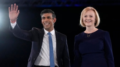 Rishi Sunak-Liz Truss: Liz Truss, right, and Rishi Sunak in London. (AP File)