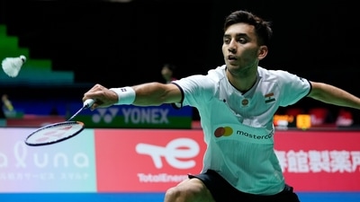 Lakshya Sen in action. (AP) Lakshya Sen in action. (AP)