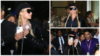 Paris Hilton clicked at the Mumbai airport on Wednesday. (Varinder Chawla) Paris Hilton clicked at the Mumbai airport on Wednesday. (Varinder Chawla)