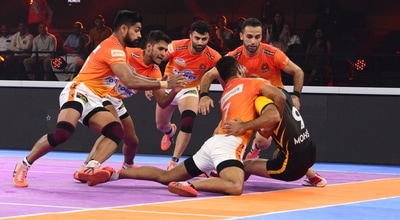 Puneri Paltan defeated Telugu Titans on Tuesday. (PKL) Puneri Paltan defeated Telugu Titans on Tuesday. (PKL)