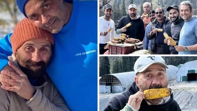 Sunny Deol enjoys corncob party with friends and Bobby Deol shares a picture with him on 65th birthday. Sunny Deol enjoys corncob party with friends and Bobby Deol shares a picture with him on 65th birthday. 