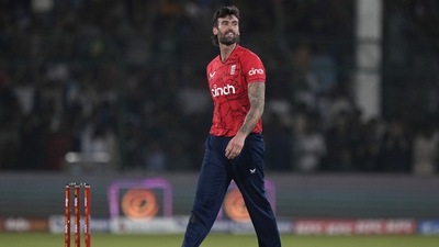 England's Reece Topley&nbsp; (AP)