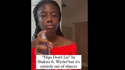 Woman remakes Shakira's song.&nbsp; (Instagram/@its.queen.ife)