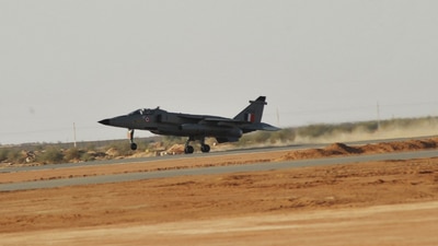 Indian Air Force fighter taking off from Phalodi air base in Rajasthan. Deesa air base will plug the air defence gap between Bhuj and Phalodi air bases. Indian Air Force fighter taking off from Phalodi air base in Rajasthan. Deesa air base will plug the air defence gap between Bhuj and Phalodi air bases.