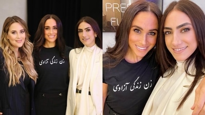 Meghan Markle with Mandana Dayani and Ashley Hansen in LA. Meghan Markle with Mandana Dayani and Ashley Hansen in LA.