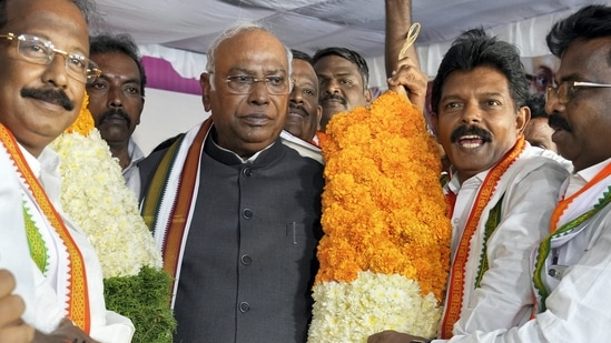 Congress presidential candidate Mallikarjun Kharge.(PTI)