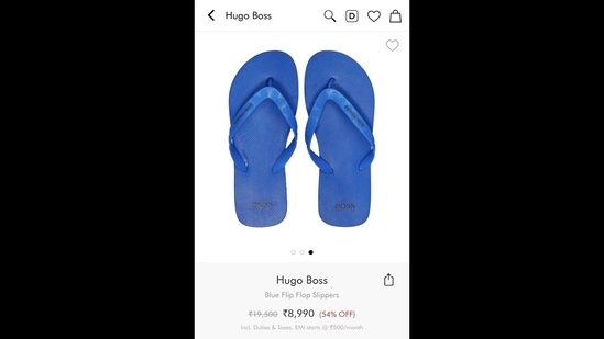 Blue coach flip flops hot sale