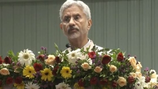 External affairs minister S Jaishankar delivering speech in Ahmedabad on ‘Indian Foreign Policy in Modi era’