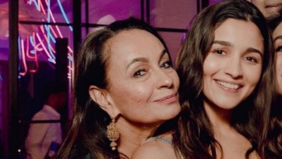 Soni Razdan and Alia Bhatt at Alia and Ranbir Kapoor's wedding reception.