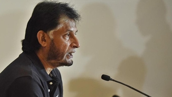 Sandeep Patil speaks during an interaction.(Hindustan Times via Getty Images)