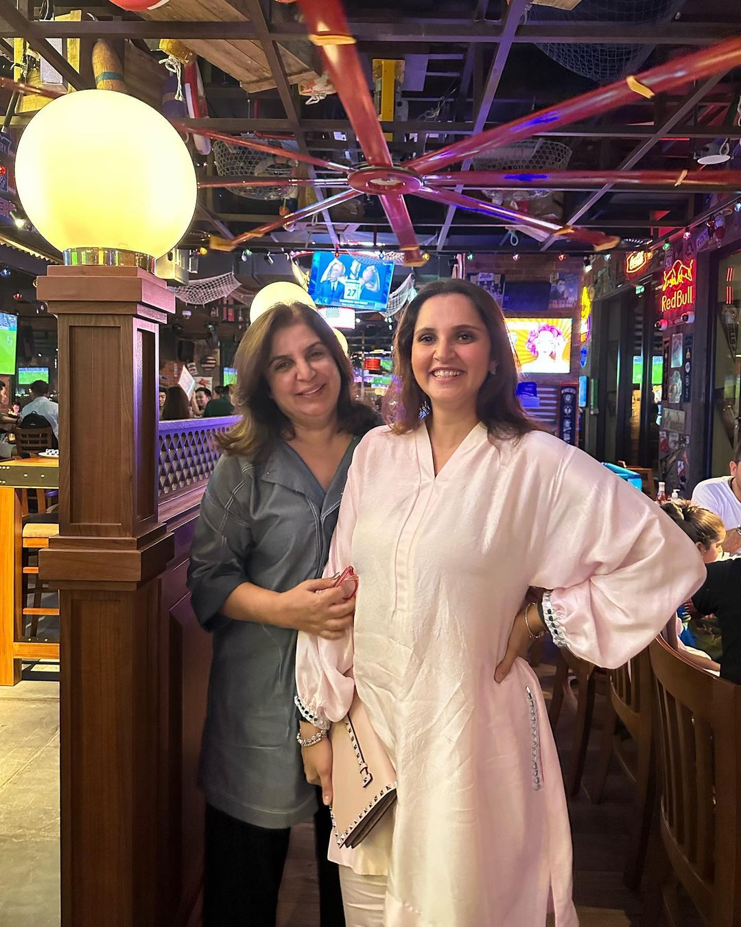 Sania Mirza with her ‘forever date’ Farah Khan in Dubai. Sania Mirza with her ‘forever date’ Farah Khan in Dubai.