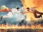 Jr NTR and Ram Charan in a still from SS Rajamouli's RRR. Jr NTR and Ram Charan in a still from SS Rajamouli's RRR.